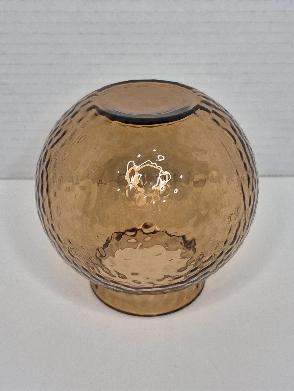 IKEA KONSTFULL Textured Bubble Brown Art Glass Vase NWOT